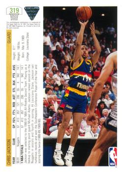 1991-92 Upper Deck #319 Chris Jackson Back