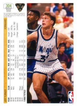 1991-92 Upper Deck #304 Jeff Turner Back