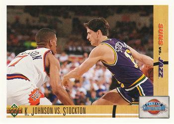 1991-92 Upper Deck #32 K. Johnson vs. Stockton Front