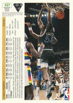 1991-92 Upper Deck #497 Stanley Roberts Back