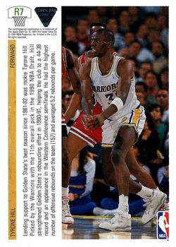 1991-92 Upper Deck - Rookie Standouts #R7 Tyrone Hill Back