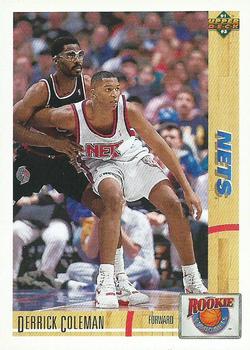 1991-92 Upper Deck - Rookie Standouts #R10 Derrick Coleman Front