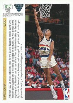 1991-92 Upper Deck - Rookie Standouts #R17 Chris Jackson Back