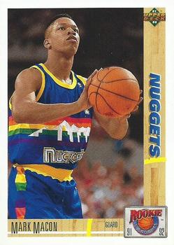 1991-92 Upper Deck - Rookie Standouts #R25 Mark Macon Front