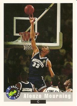 1992 Classic Draft Picks #60 Alonzo Mourning Front