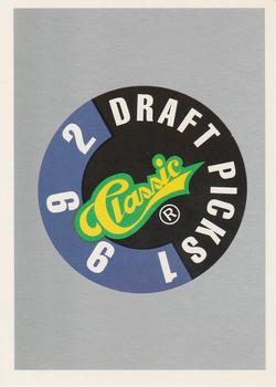 1992 Classic Draft Picks #99 Checklist #1: 1-50 Front
