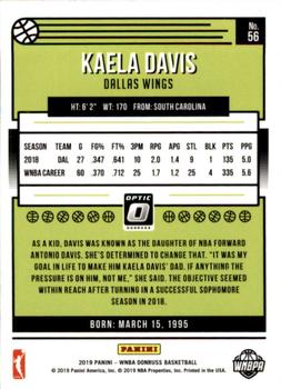 2019 Donruss WNBA - Optic #56 Kaela Davis Back