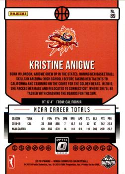 2019 Donruss WNBA - Optic #89 Kristine Anigwe Back