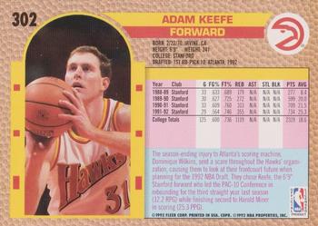 1992-93 Fleer #302 Adam Keefe Back