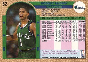 1992-93 Fleer #52 Rodney McCray Back