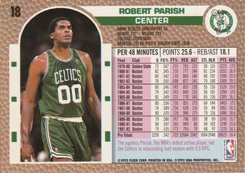 1992-93 Fleer #18 Robert Parish Back