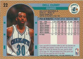1992-93 Fleer #22 Dell Curry Back