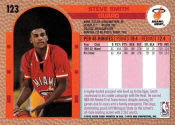 1992-93 Fleer #123 Steve Smith Back