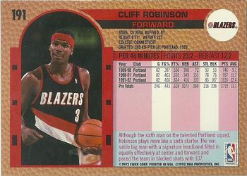 1992-93 Fleer #191 Cliff Robinson Back