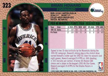 1992-93 Fleer #323 Brian Howard Back