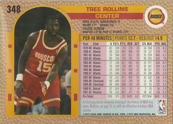 1992-93 Fleer #348 Tree Rollins Back