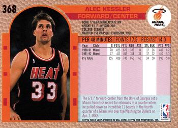 1992-93 Fleer #368 Alec Kessler Back