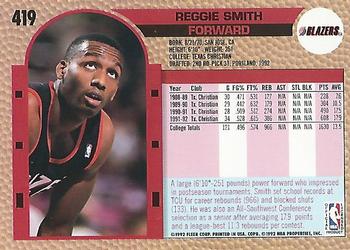 1992-93 Fleer #419 Reggie Smith Back