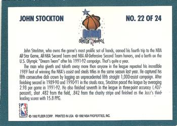 1992-93 Fleer - All-Stars #22 John Stockton Back
