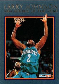 1992-93 Fleer - Larry Johnson NBA Rookie of the Year #13 Larry Johnson Front