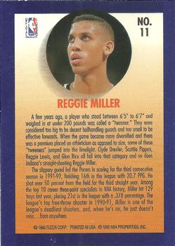 1992-93 Fleer - Team Leaders #11 Reggie Miller Back