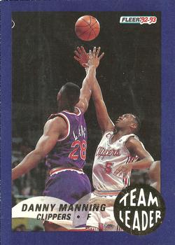 1992-93 Fleer - Team Leaders #12 Danny Manning Front