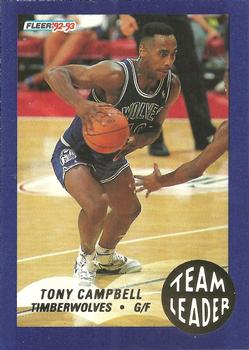 1992-93 Fleer - Team Leaders #16 Tony Campbell Front