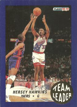 1992-93 Fleer - Team Leaders #20 Hersey Hawkins Front