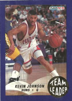1992-93 Fleer - Team Leaders #21 Kevin Johnson Front