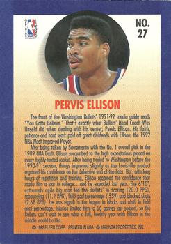 1992-93 Fleer - Team Leaders #27 Pervis Ellison Back