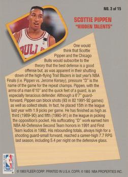 1992-93 Fleer - Total D #3 Scottie Pippen Back