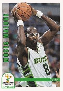 1992-93 Hoops #130 Moses Malone Front