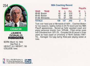 1992-93 Hoops #254 Jimmy Rodgers Back