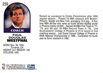 1992-93 Hoops #259 Paul Westphal Back