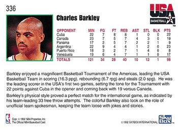 1992-93 Hoops #336 Charles Barkley Back