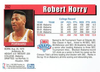 1992-93 Hoops #392 Robert Horry Back