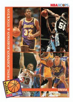 1992-93 Hoops #485 Ewing, Johnson, Robinson & Stockton Front