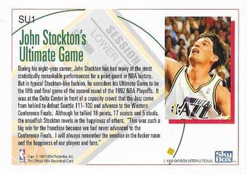 1992-93 Hoops #SU1 John Stockton Back