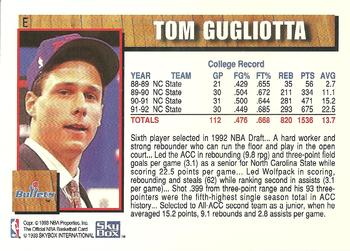 1992-93 Hoops - Draft Redemption #E Tom Gugliotta Back