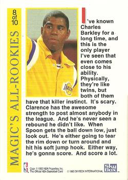 1992-93 Hoops - Magic's All-Rookie Team #8 Clarence Weatherspoon Back