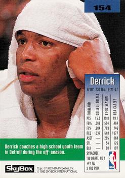 1992-93 SkyBox #154 Derrick Coleman Back