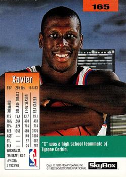 1992-93 SkyBox #165 Xavier McDaniel Back