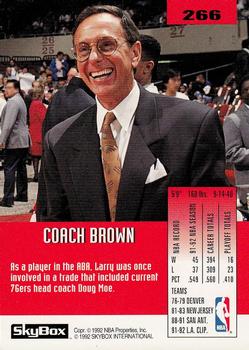1992-93 SkyBox #266 Larry Brown Back