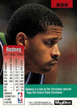 1992-93 SkyBox #333 Rodney McCray Back