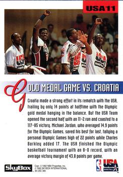 1992-93 SkyBox - Olympic Team #USA11 Michael Jordan Back