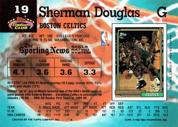 1992-93 Stadium Club #19 Sherman Douglas Back