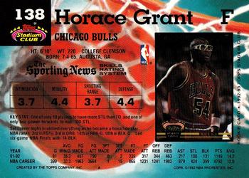 1992-93 Stadium Club #138 Horace Grant Back