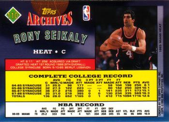 1992-93 Topps Archives #110 Rony Seikaly Back