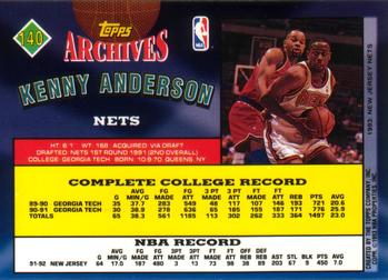 1992-93 Topps Archives #140 Kenny Anderson Back