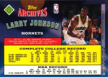 1992-93 Topps Archives #144 Larry Johnson Back